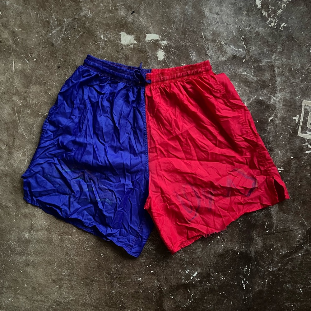 Umbro Athletic Shorts in Blue and Red